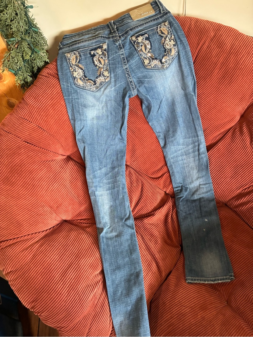 Grace in LA Faded Blue Flare Jeans
